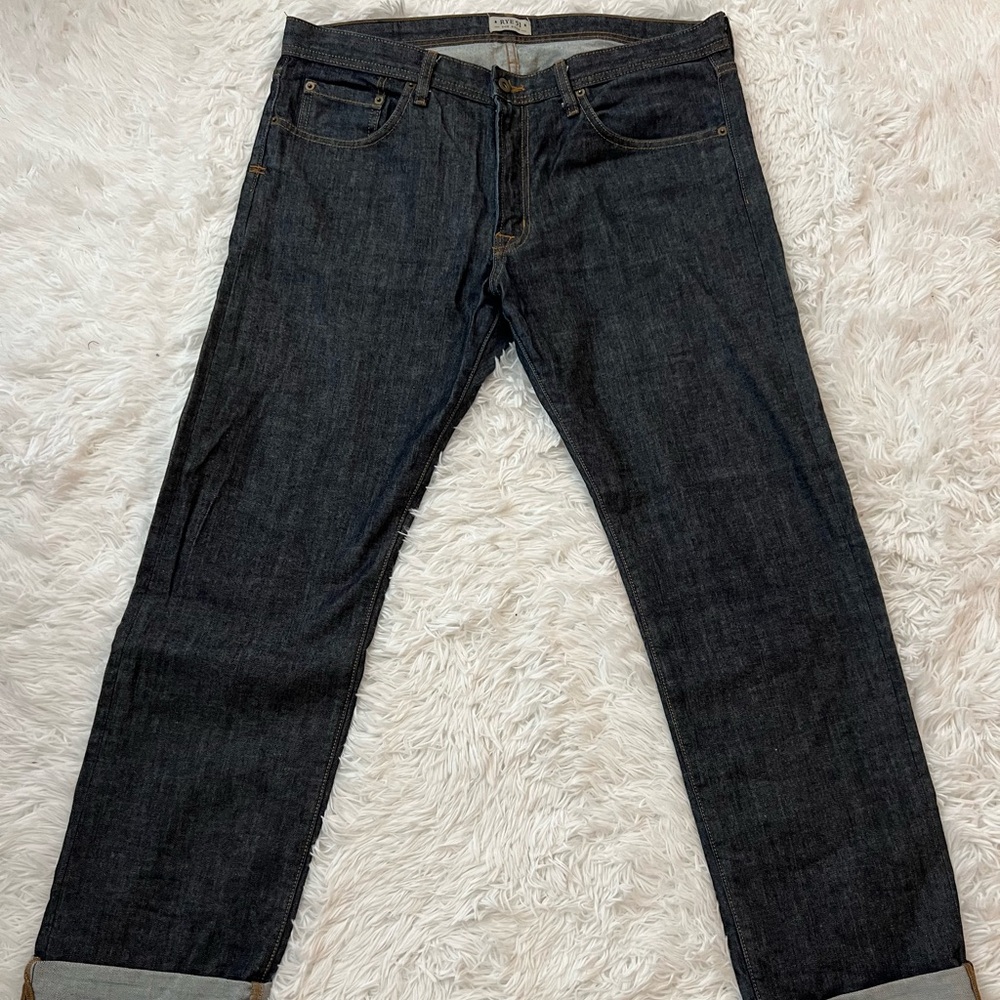 Rye 51 Silo Raw Denim Jeans 36 Navy